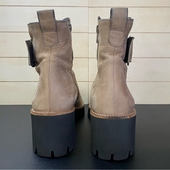 Paul Green Halo Boots Tan Nubuck Leather Women's Size 9.5 Shoes UK 7 Zip Bootie - Picture 6 of 12